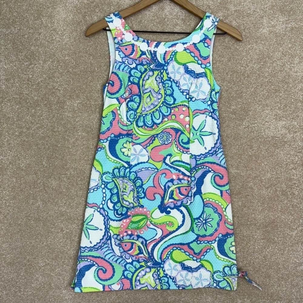 Lilly Pulitzer Shift Dress Size 0 Coastal‎ Preppy Summer Vacation Beachy